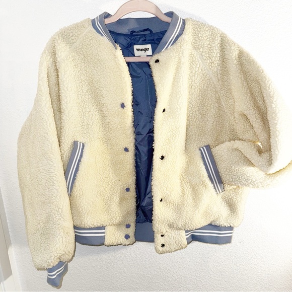 Wrangler white Sherpa Bonner jacket L - Picture 2 of 6